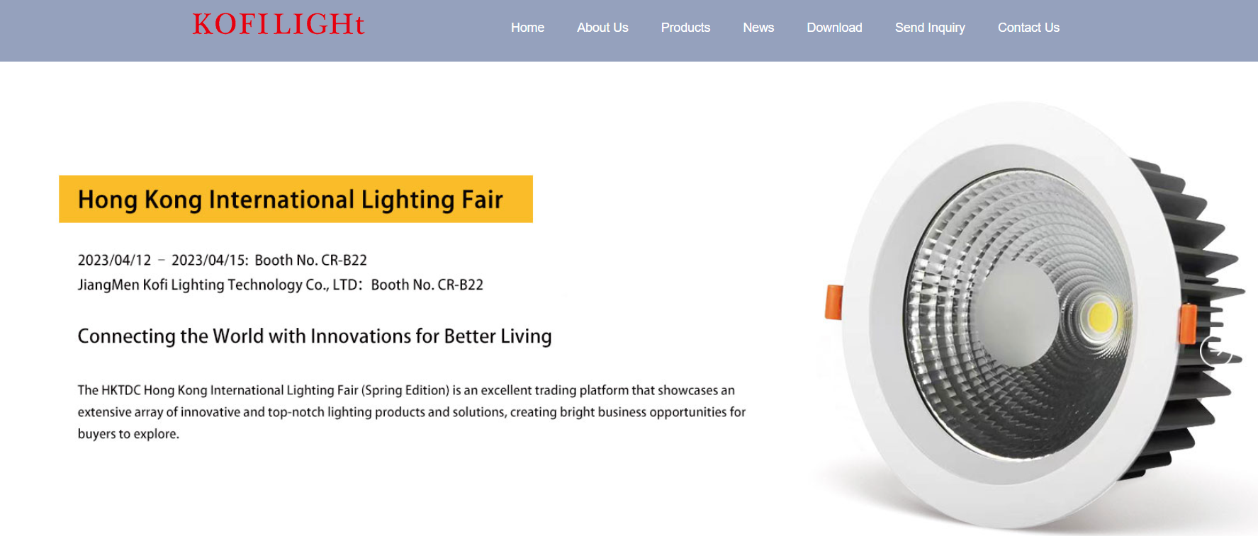 Booth No CR-B22 saka Hong Kong International Lighting Fair