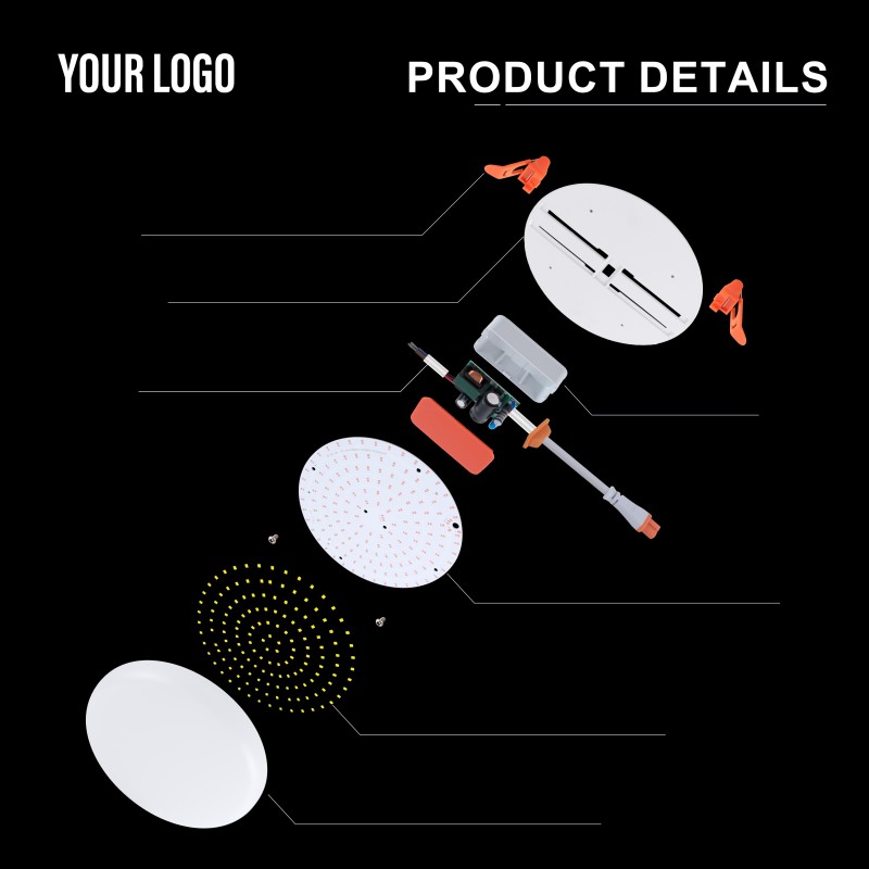 Lampu Panel Frameless LED 36W, Aluminium + PC, Wesi + PP